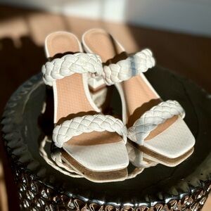 Sincerely Jules White Braided Sandals